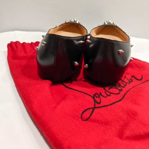 louboutin / studded pointed toe flats - Picture 6 of 9